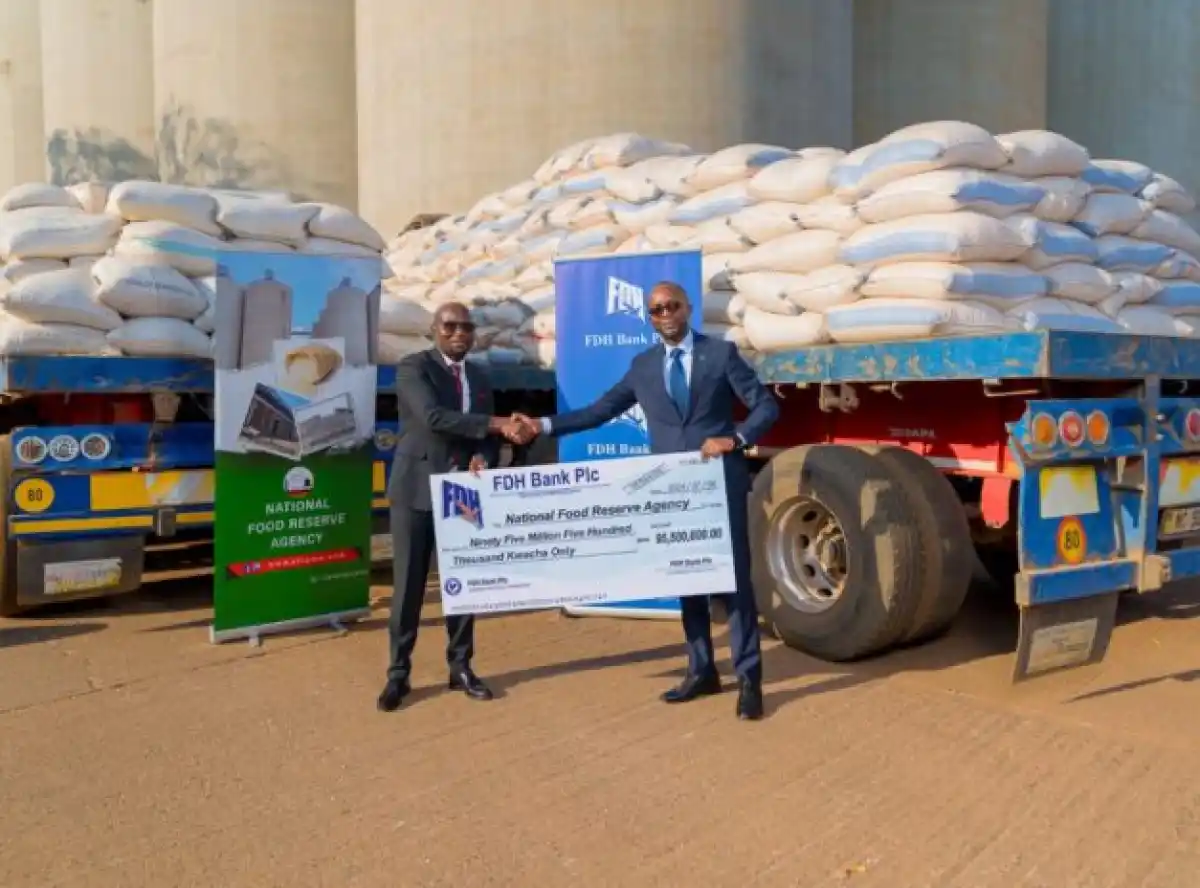 FDH Bank plc donates 100 metric tonnes of maize to NFRA