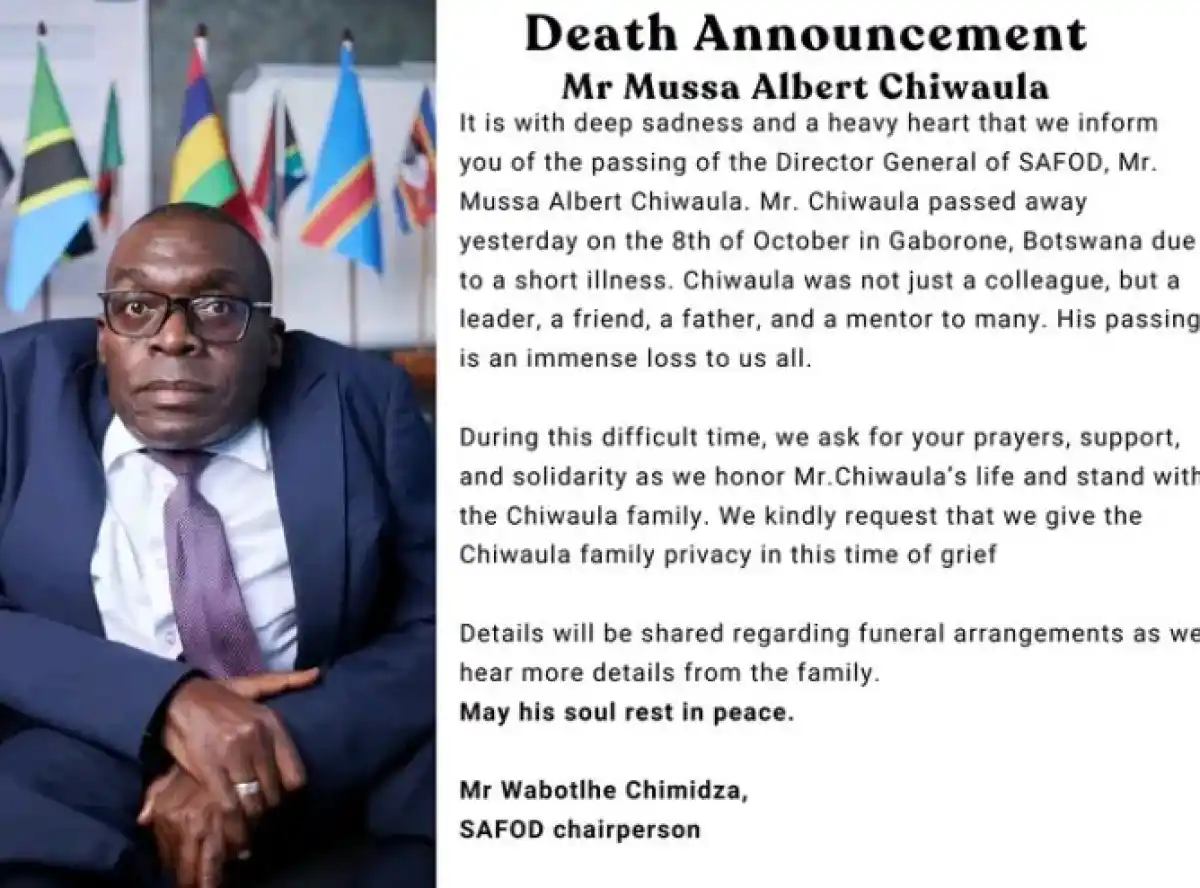 Political leaders mourn the passing of human rights defender Mussa Chiwaula