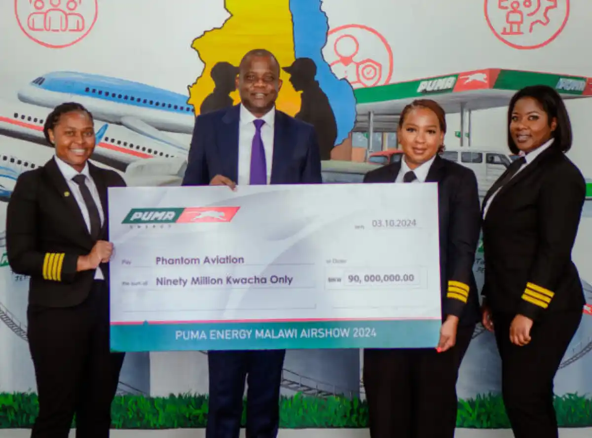 Puma Energy Malawi donates MK90.5m to Phantom Aviation Association, affirms commitment to support next generation of aviation professionals